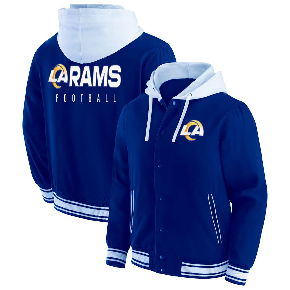 Men 2026 NFL Los Angeles Rams  jacket hoodie Blue 011